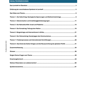Lernheft: Konflikte und Frieden nach dem Zweiten Weltkrieg - Geschichte Abitur - stifo - Students & Teachers Innovate Forward
