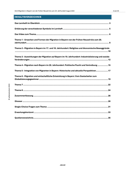 Lernheft: Migration in Bayern - Frühe Neuzeit bis zum 20. Jahrhundert - stifo - Students & Teachers Innovate Forward