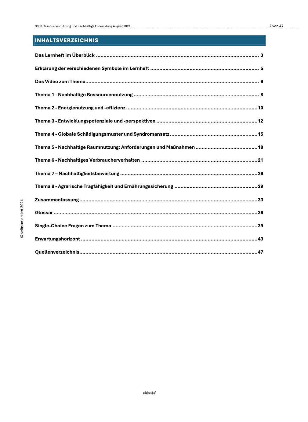 Lernheft: Ressourcennutzung und nachhaltige Entwicklung - (Nachhaltige) Ressourcen - und Energienutzung - stifo - Students & Teachers Innovate Forward