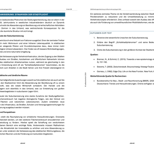 Lernheft: Siedlungsentwicklung und Raumordnung im Geographie Abitur - stifo - Students & Teachers Innovate Forward