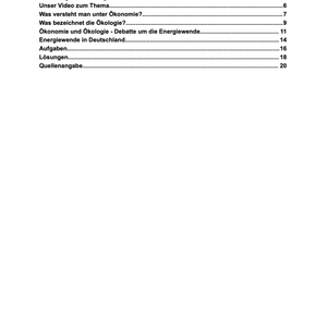 Lernheft: Was bedeutet Ökologie und Ökonomie im Spannungsfeld der Energiewende? - stifo - Students & Teachers Innovate Forward