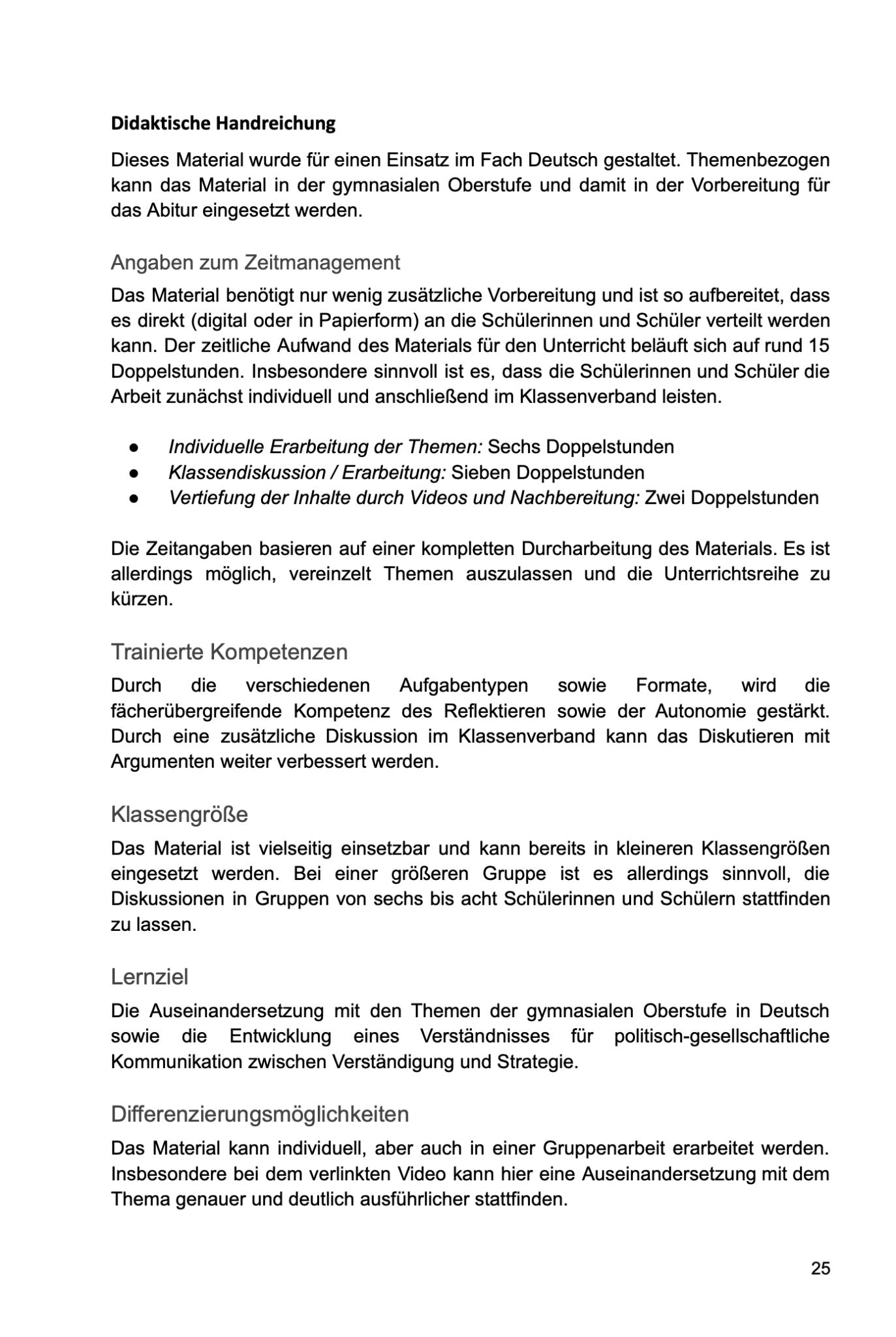 "Literarisch und rhetorisch gestaltete Kommunikation" (Unterrichtsmaterial Deutsch) - stifo - Students & Teachers Innovate Forward