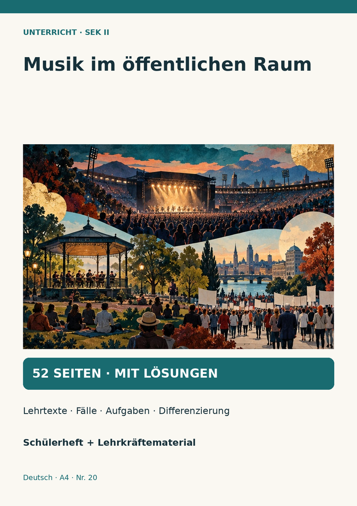 Musik im öffentlichen Raum: Demonstration, Stadion, Staatsakt und Klangraum – Unterrichtsreihe Musik Sek II