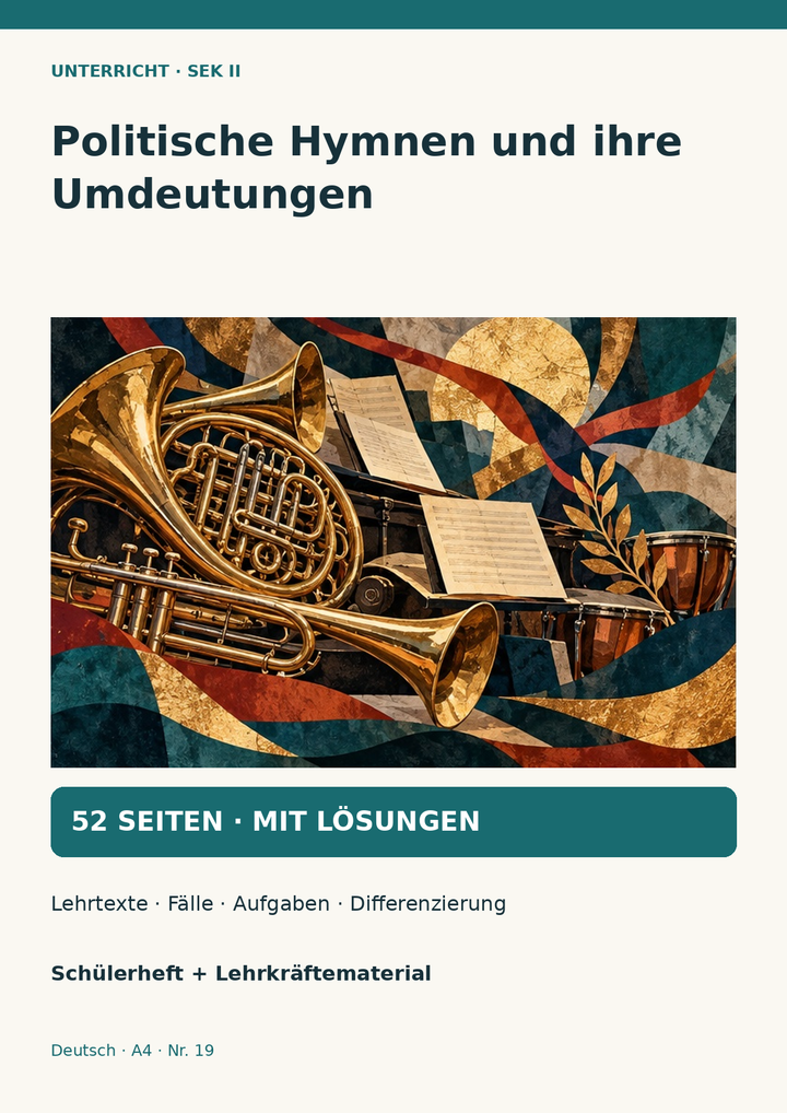 Politische Hymnen und ihre Umdeutungen: Melodie, Aufführung, Missbrauch und Europahymne – Unterrichtsreihe Musik Sek II