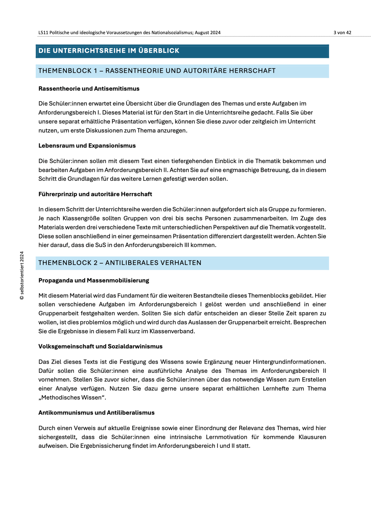 Politische und ideologische Voraussetzungen des Nationalsozialismus - Unterrichtsmaterial - stifo - Students & Teachers Innovate Forward