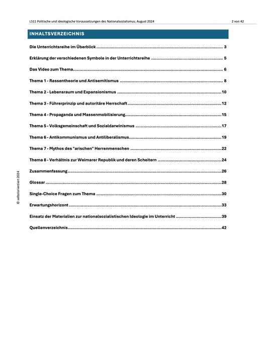 Politische und ideologische Voraussetzungen des Nationalsozialismus - Unterrichtsmaterial - stifo - Students & Teachers Innovate Forward