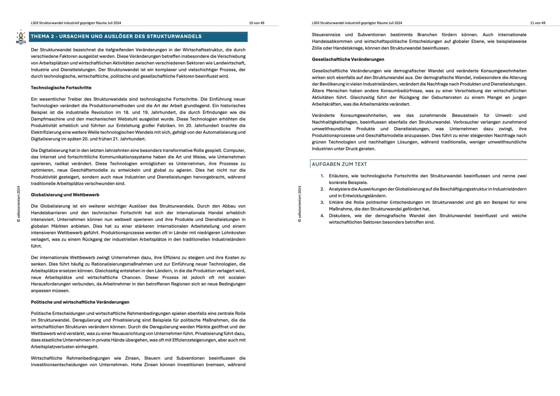 Strukturwandel industriell geprägter Räume im Geographie Abitur - Lernheft - stifo - Students & Teachers Innovate Forward