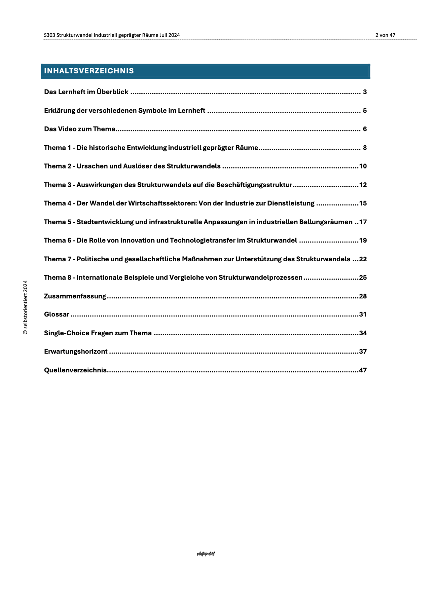 Strukturwandel industriell geprägter Räume im Geographie Abitur - Lernheft - stifo - Students & Teachers Innovate Forward