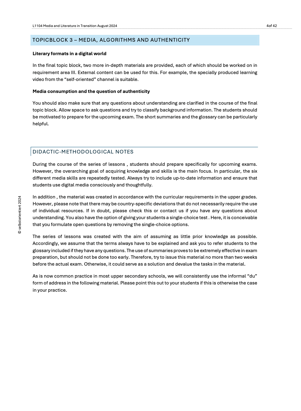 Teaching Series: Media and Literature in Transition - English GoST | Englisches Material - stifo - Students & Teachers Innovate Forward