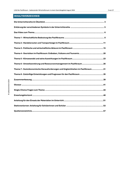 Unterrichtsreihe: Der Pazifikraum - Wirtschaft & Politik - stifo - Students & Teachers Innovate Forward