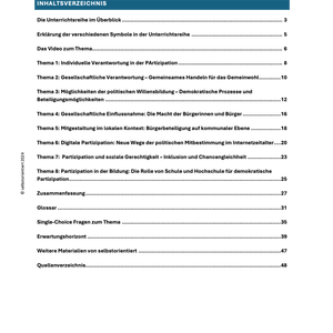 Unterrichtsreihe: Dimensionen der Partizipation: Individuelle und gesellschaftliche Verantwortung - stifo - Students & Teachers Innovate Forward