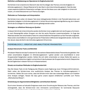 Unterrichtsreihe Englisch Abitur 2025: Operatorenübersicht & Methodenwissen - stifo - Students & Teachers Innovate Forward