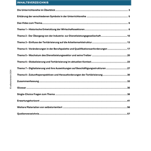 Unterrichtsreihe: Entwicklung von Wirtschafts - und Beschäftigungsstrukturen im Prozess der Tertiärisierung - stifo - Students & Teachers Innovate Forward