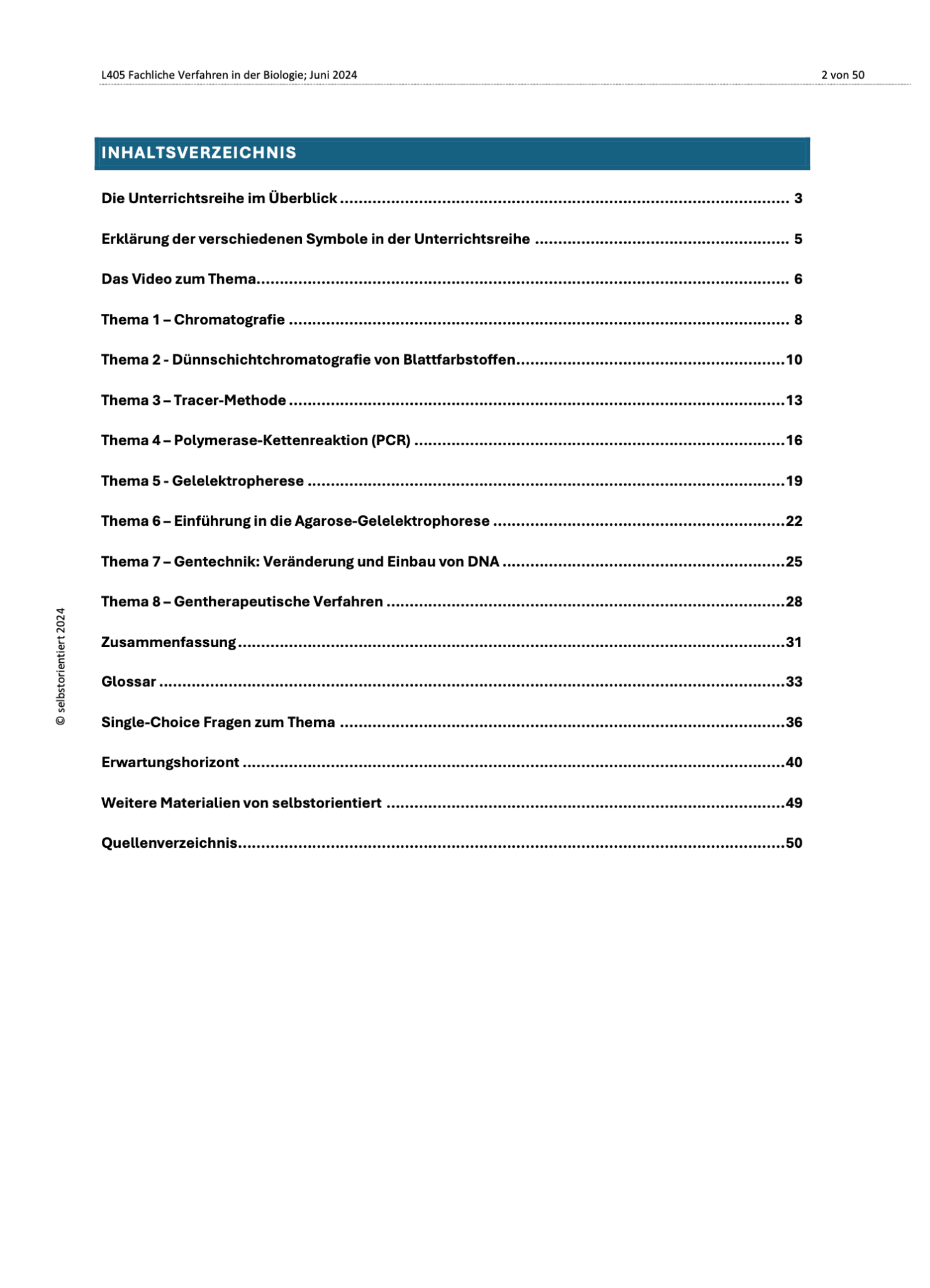 Unterrichtsreihe: Fachliche Verfahren in der Biologie - Genetische Analyseverfahren - stifo - Students & Teachers Innovate Forward