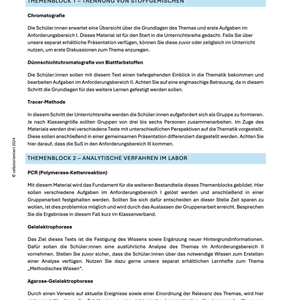 Unterrichtsreihe: Fachliche Verfahren in der Biologie - Genetische Analyseverfahren - stifo - Students & Teachers Innovate Forward