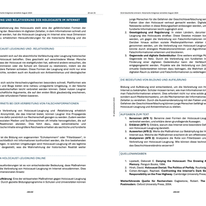 Unterrichtsreihe: Geschichte erinnern - Historische Ereignisse unterrichten - stifo - Students & Teachers Innovate Forward