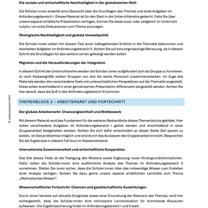 Unterrichtsreihe: Globalisierung – Soziale, ökologische und wirtschaftliche Nachhaltigkeit - stifo - Students & Teachers Innovate Forward