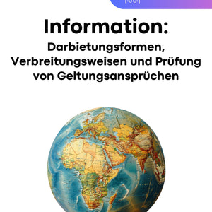 Unterrichtsreihe - Information: Darbietungsformen, Verbreitungsweisen, Prüfung von Geltungsansprüchen - stifo - Students & Teachers Innovate Forward