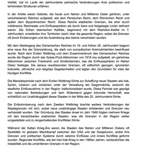 Unterrichtsreihe: Konfliktfelder im Nahen und Mittleren Osten einfach erklärt - stifo - Students & Teachers Innovate Forward