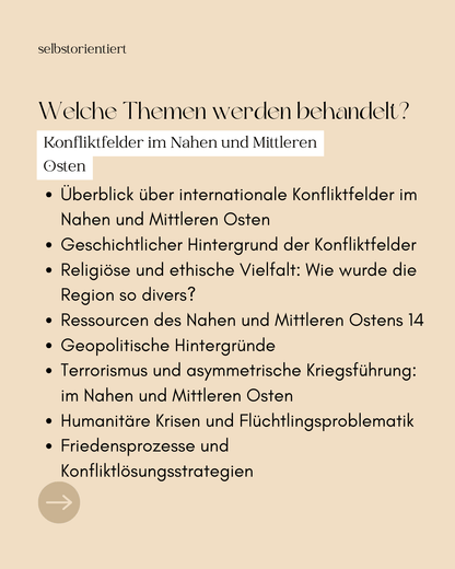 Unterrichtsreihe: Konfliktfelder im Nahen und Mittleren Osten einfach erklärt - stifo - Students & Teachers Innovate Forward