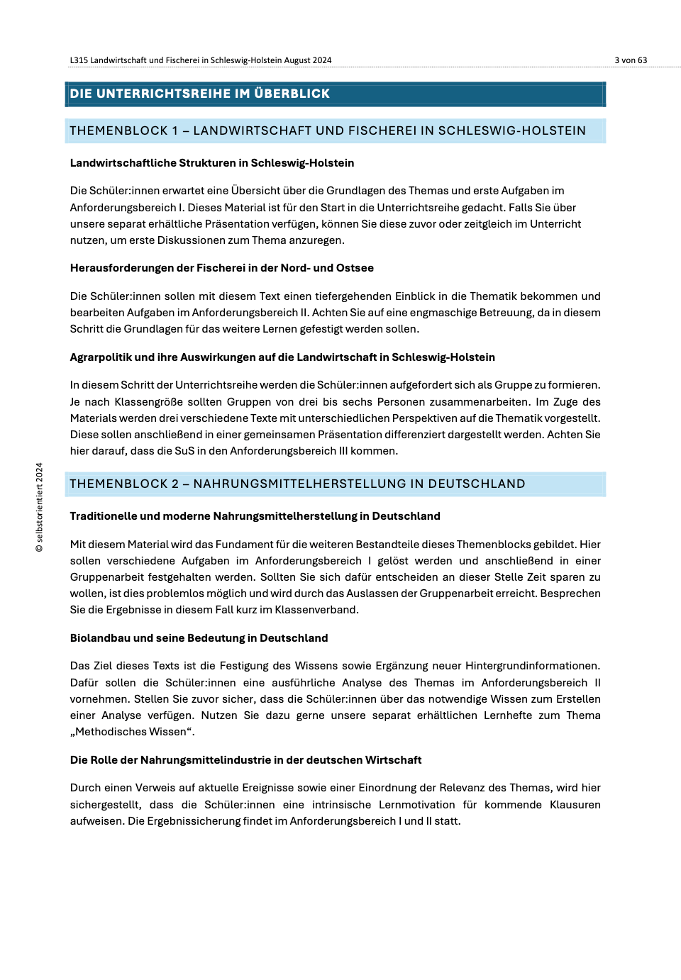 Unterrichtsreihe: Landwirtschaft und Fischerei in SH und Deutschland – Herstellung von Nahrungsmitteln - stifo - Students & Teachers Innovate Forward