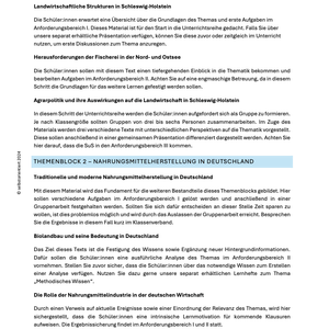 Unterrichtsreihe: Landwirtschaft und Fischerei in SH und Deutschland – Herstellung von Nahrungsmitteln - stifo - Students & Teachers Innovate Forward