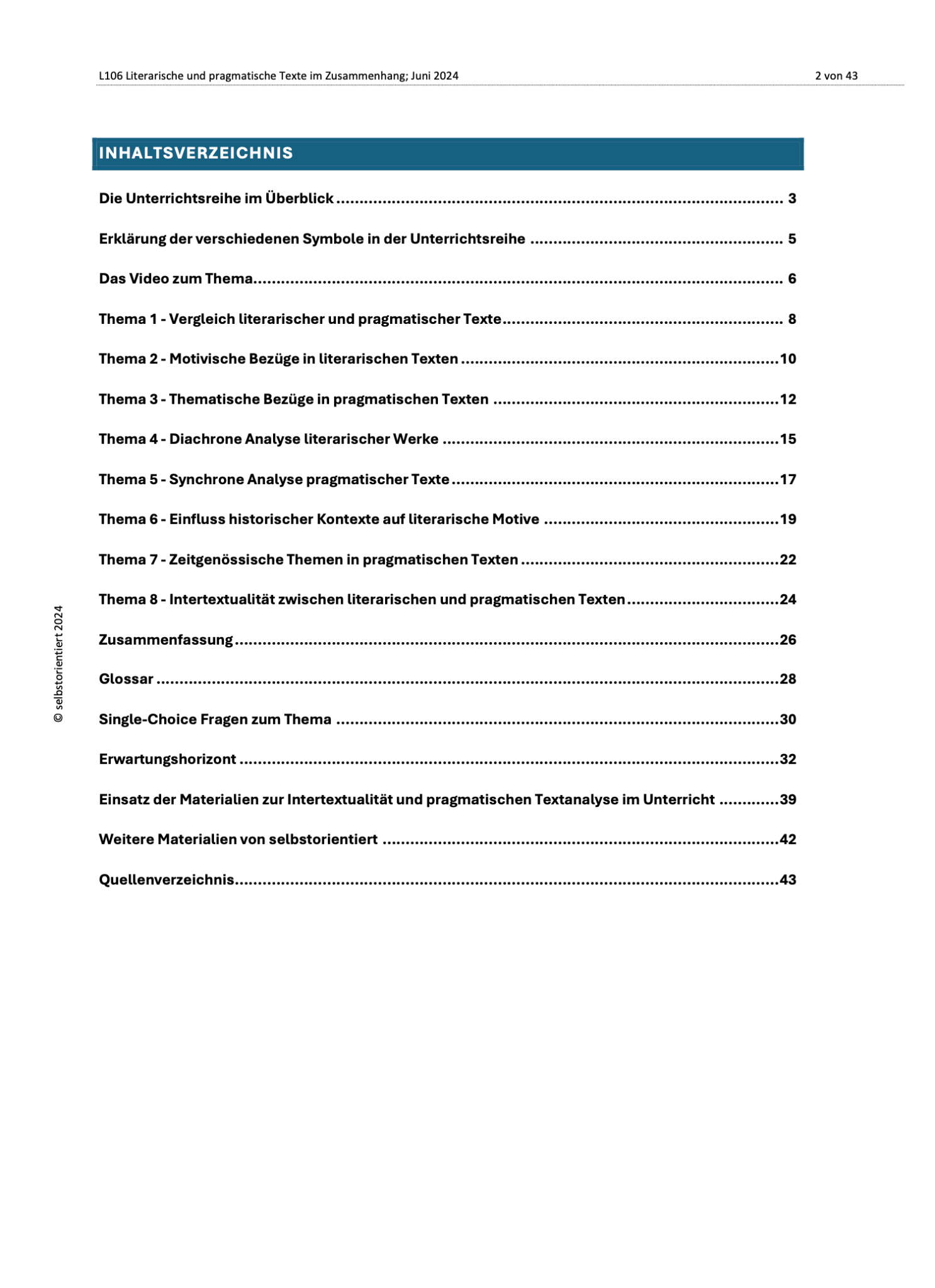 Unterrichtsreihe "Literarische und pragmatische Texte im Zusammenhang: motivische und thematische, diachrone und synchrone Bezüge" - stifo - Students & Teachers Innovate Forward