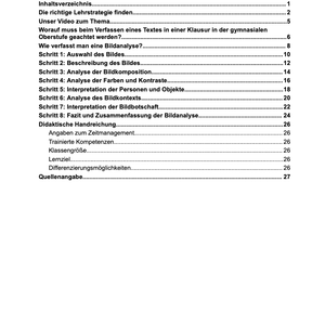 Unterrichtsreihe: (Systemische) Bildanalyse in Kunst schreiben - Komposition - stifo - Students & Teachers Innovate Forward