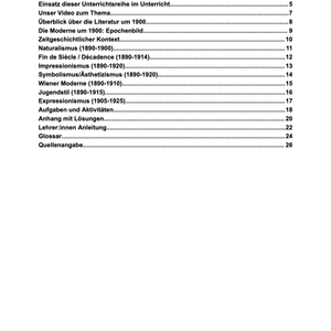 Unterrichtsreihe: Umbrüche in der deutschsprachigen Literatur um 1900 - stifo - Students & Teachers Innovate Forward