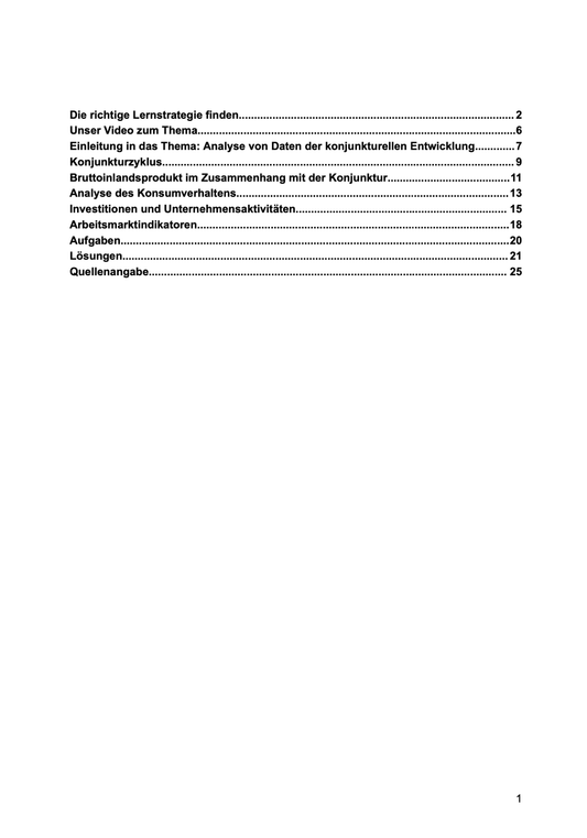 Vorbereitung für das Abi: Konjunktur und Wachstum − Analyse von Daten zur konjunkturellen Entwicklung - stifo - Students & Teachers Innovate Forward